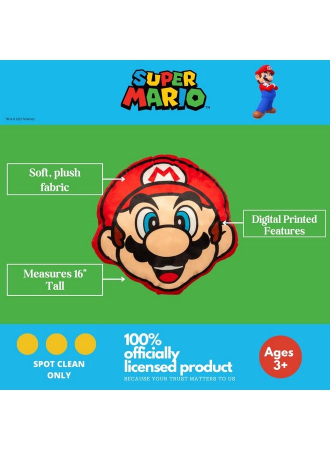 Franco Anime Gaming Bedding Soft Cozy Plush Decorative Pillow, One Size, Super Mario - Image 3