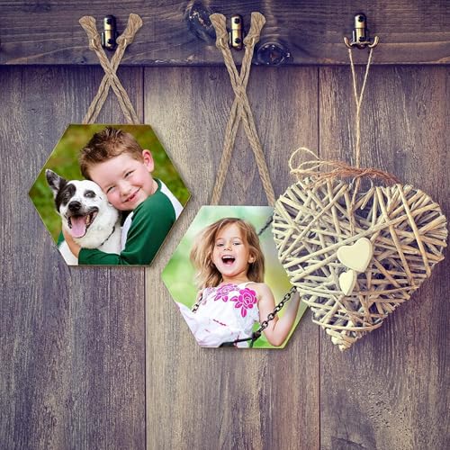 Bikri Kendra - Mdf Hexagon , 10 pcs, Size 4 inch, Thickness:2.5 mm, Mdf Art Craft Coaster Shape Mdf Coasters Plain Wood Unfinished Blank Cutouts for Tea Coffee Christmas Painting Slice, Resin Mandala Arts Work & Decoration MDF Wooden Coasters for DIY Craft or Decoupage - Image 5
