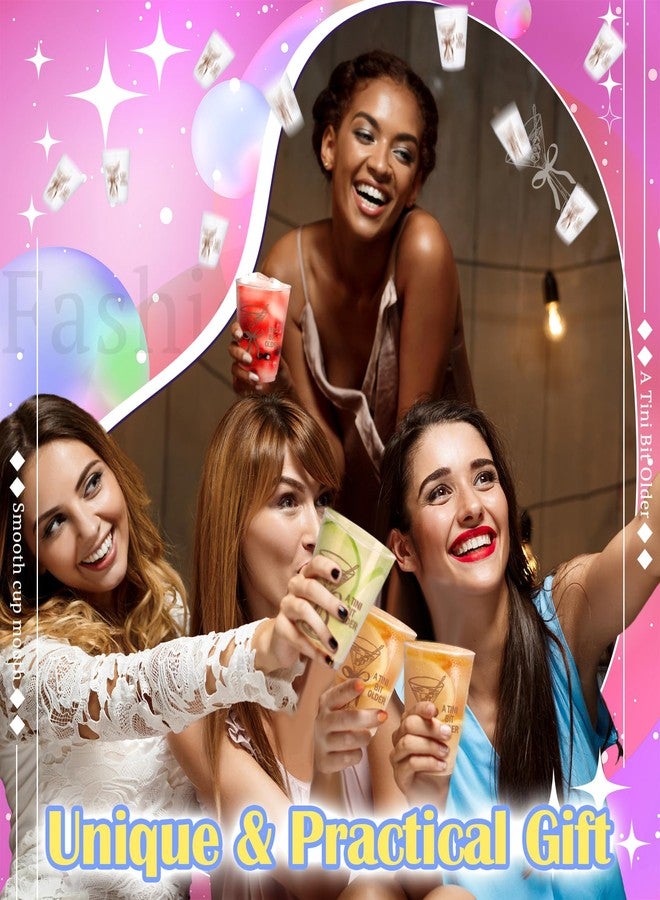 Jingmore 24 Pack A Tini Bit Older Cups 16 oz Plastic Martini Birthday Cups Martini Bow Party Decorations for Women a Tini Bar Bit Older Birthday Home Bachelorette Party Supplies(Chocolate Brown) - Image 3