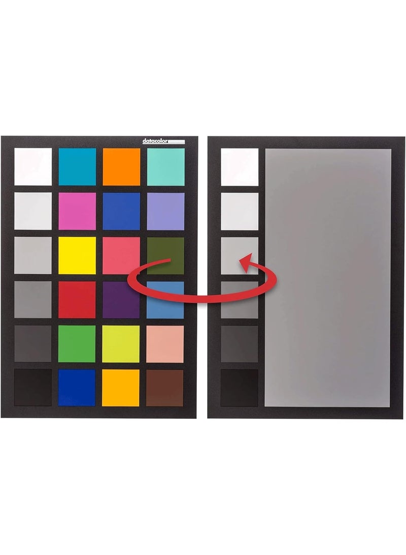 Datacolor SCK200 SpyderCheckr 24 Color Chart – Double-Sided Camera Color Calibration Tool, 24 Spectrally-Designed Pigment Patches, Gray Ramp & Skintone Reference, For Photo & Video Color Correction - Image 1