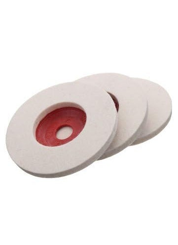 Generic 100mm 4 Inch Wool Buffing Angle Grinder Wheel Felt Polishing Disc Pad Polishing Wheel 3 PCS for Steel Polishing  - Image 1