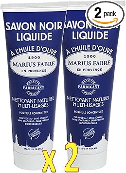 Marius Fabre Marius Fabre SAVON NOIR LIQUIDE lHUILE dOLIVE Nettoyant Naturel MultiUsages Lot de 2 Tubes de 250 ml  - Image 1