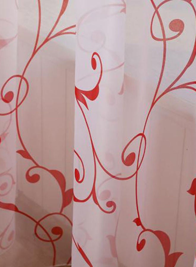 نيبمينينت ستارة شفافة للشرفة والأبواب والنوافذ أبيض/أحمر 100x200سم - Image 2