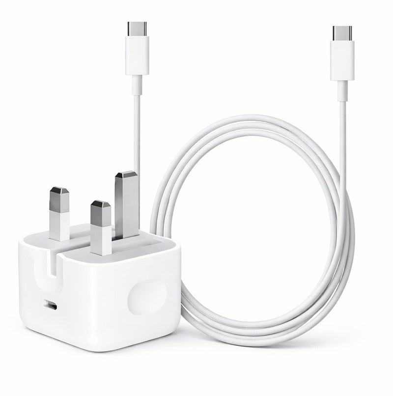شاحن ايفون سريع 35 وات USB-C PD + كابل Type-C إلى Type-C، شحن سريع متوافق مع iPhone 15/16 (Type-C) - Image 1
