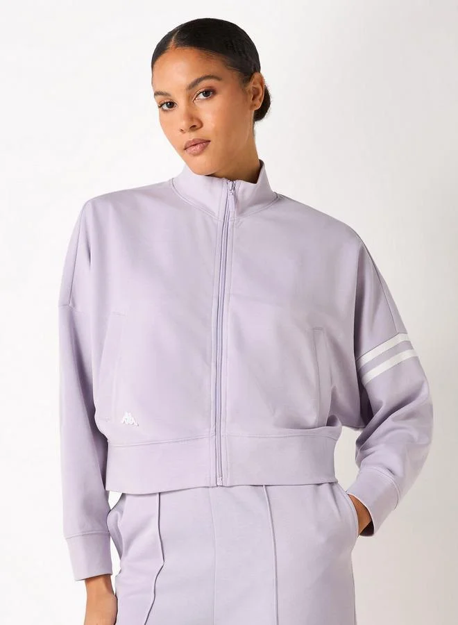 Kappa Striped Jacket with Zip Closure and Long Sleeves