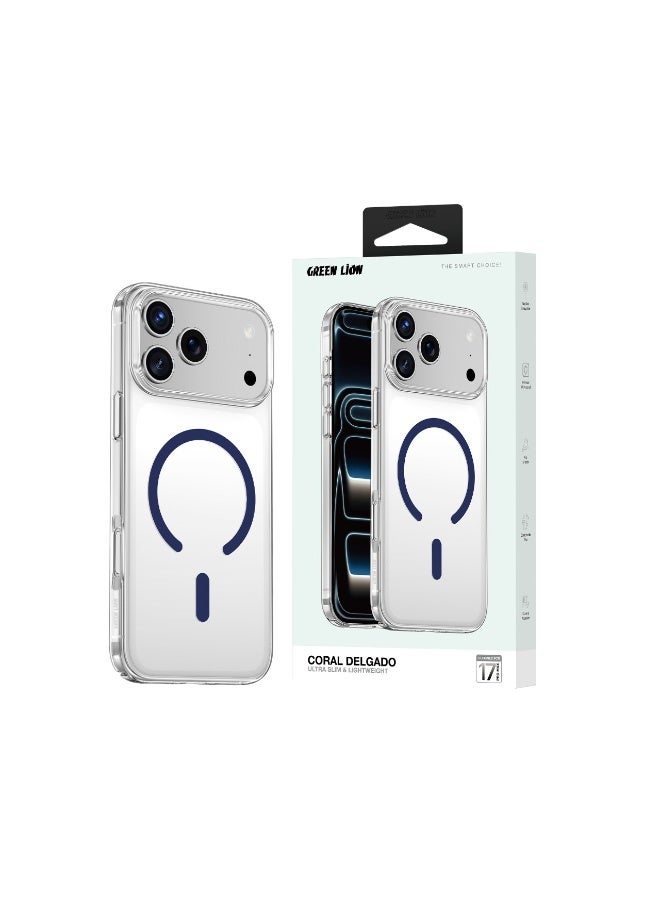 GREEN LION iPhone 17 Pro Max MagSafe Case Coral Delgado Ultra Slim & Lightweight / Anti-Yellowing Back Cover / Comfortable Grip / Anti-Scratch / Enhanced Protection / Enduring Clarity - Blue - Image 2