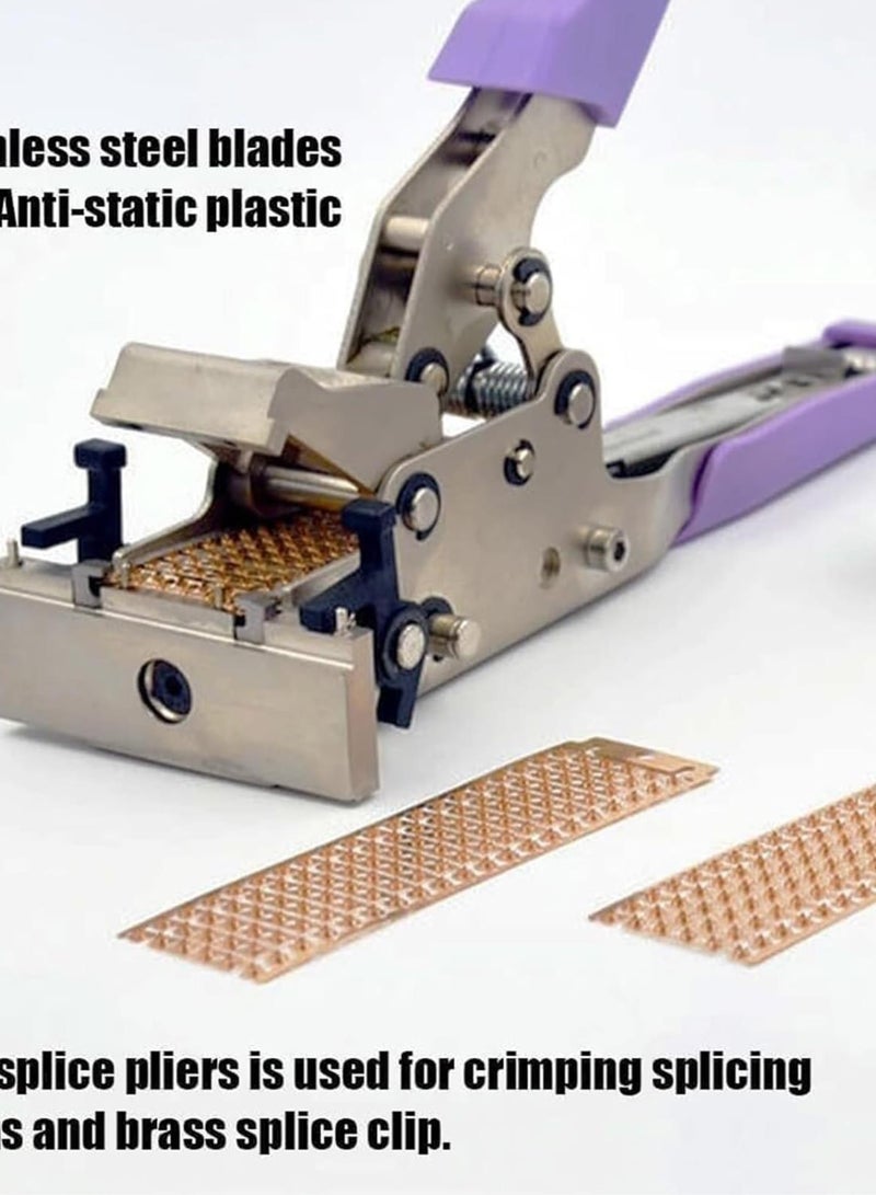 GGOOT Manual Splice Cutter Pliers, SMT Splice Pliers, Small Scissors Tools, Splicing Tool for SMT Reel Tape, Stainless Steel Hardware Tools for Crimping Splicing Shims and Brass Splice Clip  - Image 2