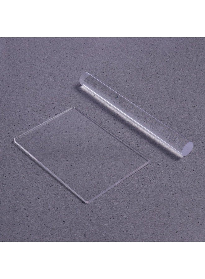 klarako Acrylic Clay Roller with Acrylic Sheet Backing Board for Shaping and Sculpting 2pcs - Image 5