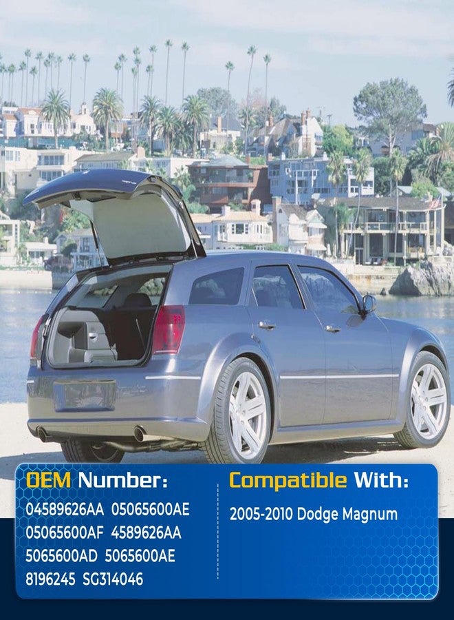 ARANA دعامات باب الصندوق الخلفي من ARANA، مناسبة لسيارة دودج ماغنوم موديلات 2005-2010، دعامات رفع باب الصندوق الخلفي لسيارة دودج ماغنوم موديلات 2005-2010 (الطرازات: Base/RT/SE/SRT8/STX)، بديل للرقم 6103 وSG314046، قطعتان - Image 2