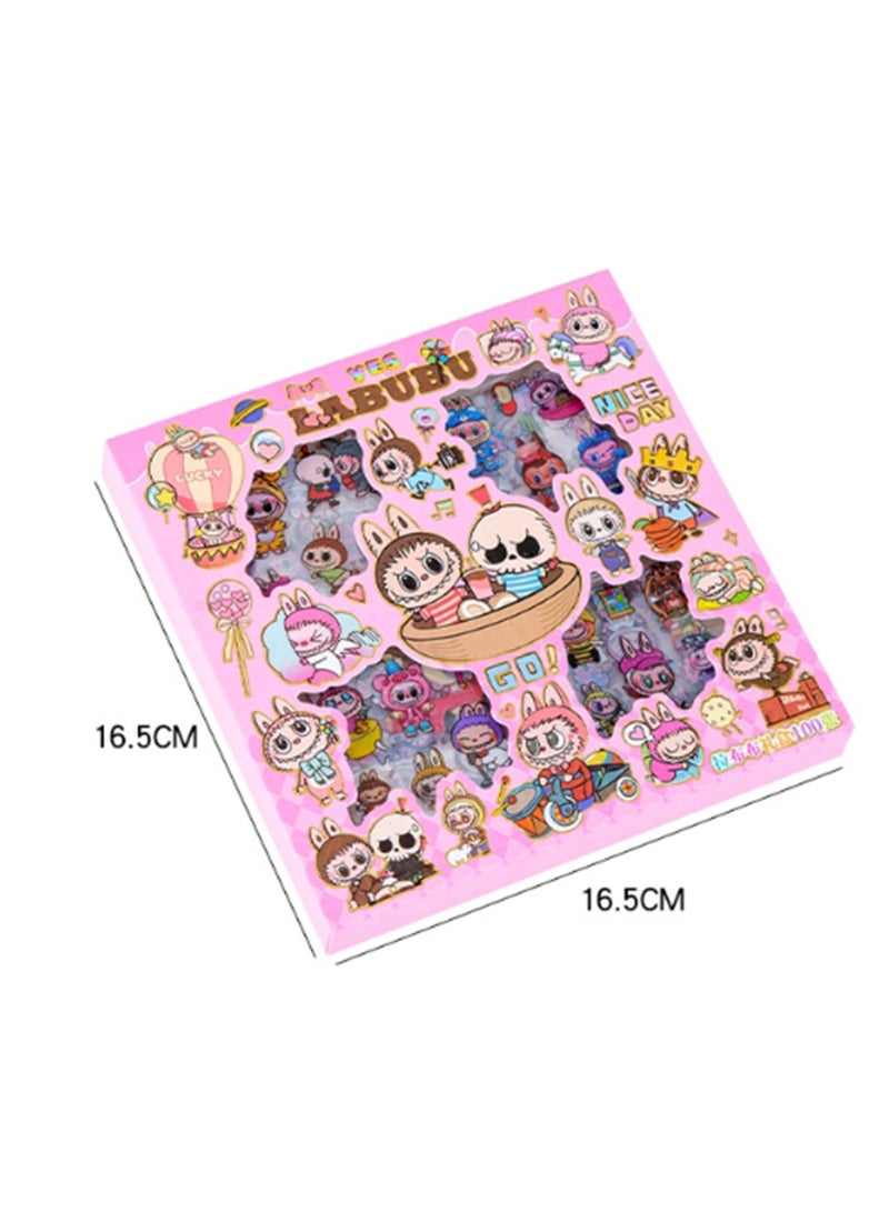 Eilimi Pack of 100 Stickers,Waterproof Stickers,Trendy Stickers,Aesthetic Stickers for Stickers,Laptop,Scrapbook,Water Bottle,Mobile Phone,etc - Image 2