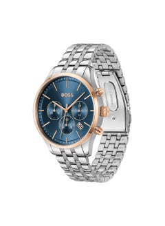HUGO BOSS Round Chronograph Men's Blue Case Watch - 1514158  - Image 2
