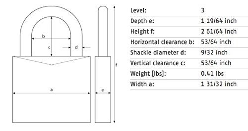 ABUS 78/50 KC 2-Inch Locker Dial Combination Padlock, Black - Image 3