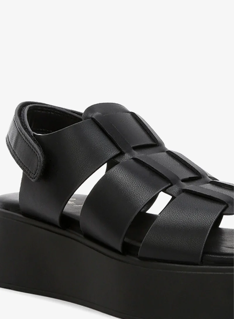 لندن راج صندل جلادييتور بشريط فيلكرو باللون الأسود