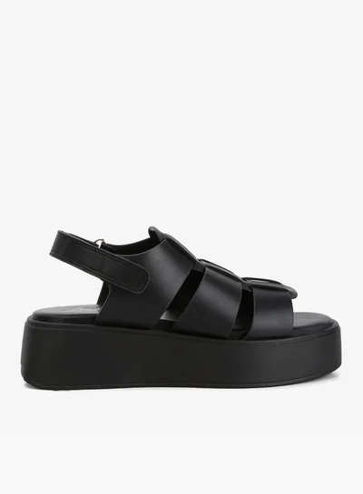 لندن راج صندل جلادييتور بشريط فيلكرو باللون الأسود