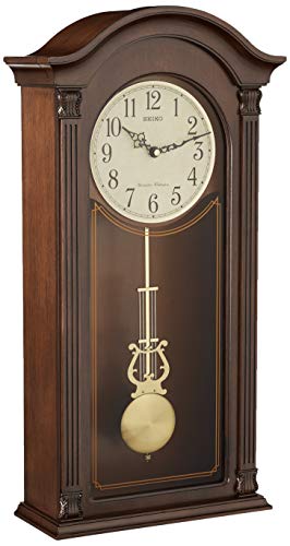 Seiko Gold Tone & Arched Wall Clock with Pendulum and Dual Chimes, 25 x 12.25 x 5 Inch - Image 5