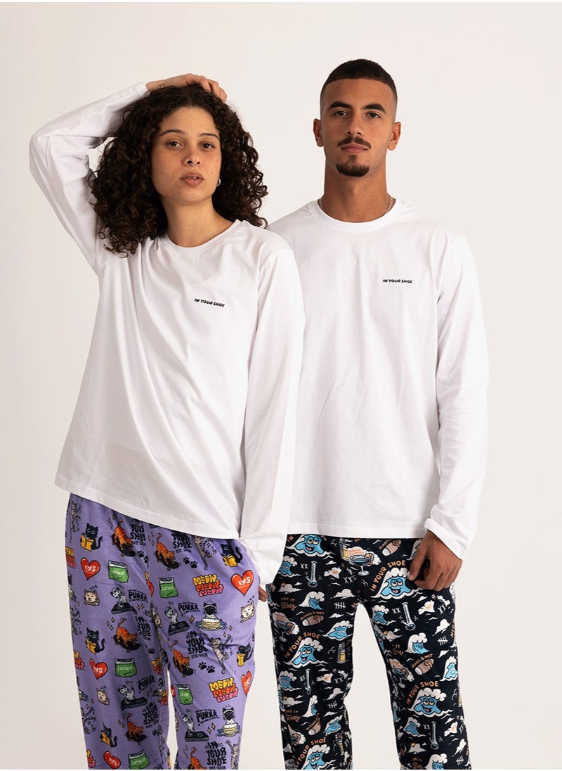 In Your Shoe - White Basic Long Sleeve Tee - Image 1