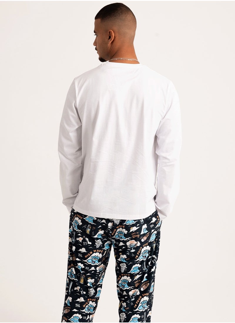 In Your Shoe - White Basic Long Sleeve Tee - Image 1