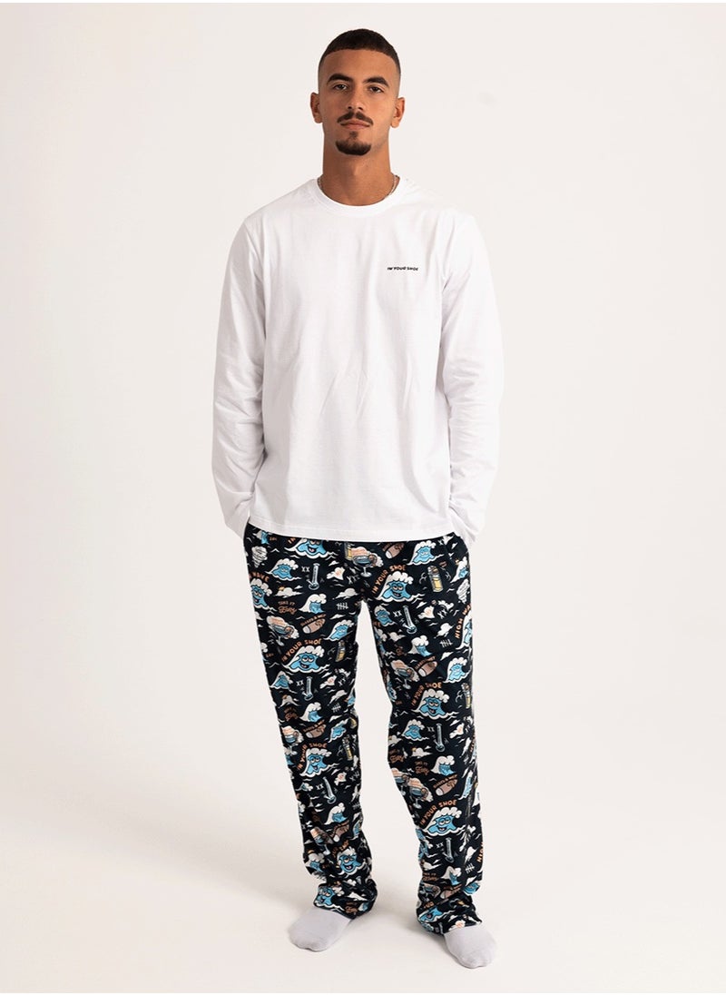 In Your Shoe - White Basic Long Sleeve Tee - Image 1