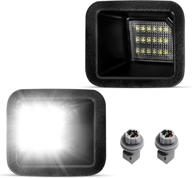 LESAUCE LED License Plate Light For 2017-2024 Ford F250 F350 F450 Super Duty Pickup Truck Tag Lamp Assembly with Socket, 6000K White 2PCS - Image 1