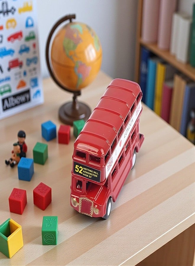 ascension London Double Decker Red Bus Miniature Decorative Showpiece for Home Office Living Room Study Table Desk Decoration Accessories British Collectible Souvenir Showpiece & Kids Gift Item - Image 1