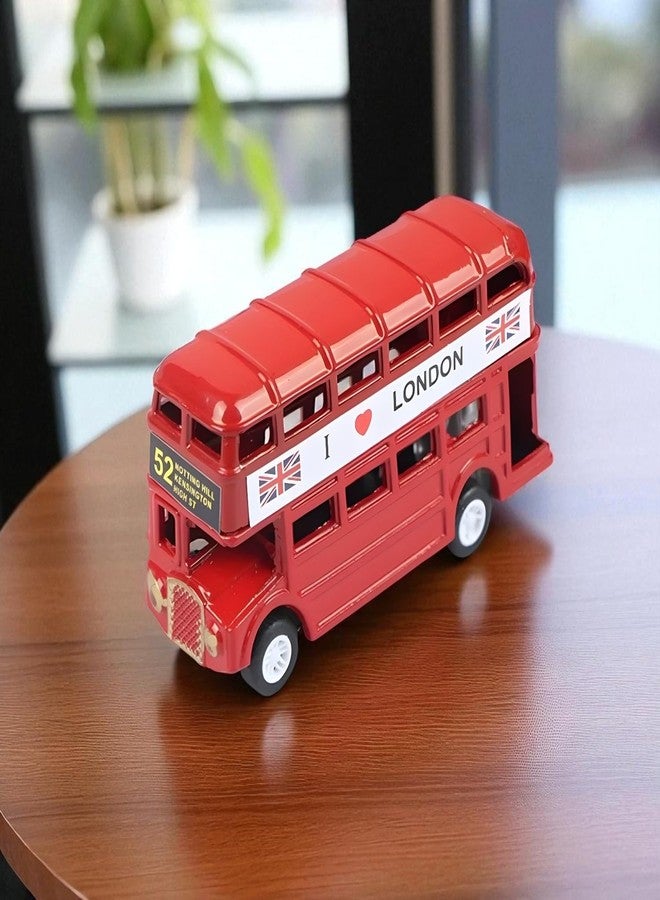 ascension London Double Decker Red Bus Miniature Decorative Showpiece for Home Office Living Room Study Table Desk Decoration Accessories British Collectible Souvenir Showpiece & Kids Gift Item - Image 2