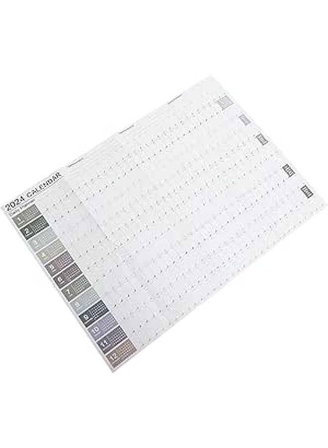 2024 Wall Calendar Planner Full Year Monthly Agenda For Home Office Decorative Daily Schedule - Image 1