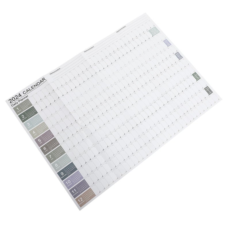 2024 Wall Calendar Planner Full Year Monthly Agenda For Home Office Decorative Daily Schedule - Image 2