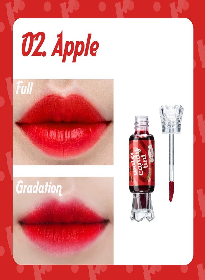 ذا سيم THESAEM Saemmul Water Candy Tint #2 Apple - صبغة شفاه عالية الصبغة تدوم طويلاً بألوان فاكهية زاهية - مقاومة للانتقال، خفيفة الوزن ومقاومة للتلطخ، 0.3 أونصة سائلة. - Image 3