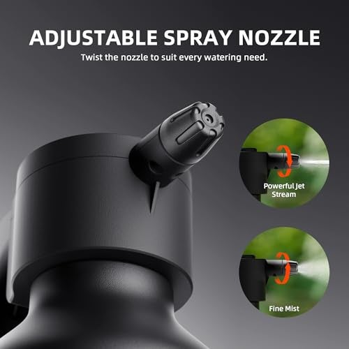 Spider Farmer Electric Spray Bottle 2L/0.5 Gallon, Portable Automatic Sprayer with Adjustable Nozzle and Measuring Cup, Type-C Rechargeable Plant Mister for Indoor & Outdoor Gardening and Cleaning - Image 4