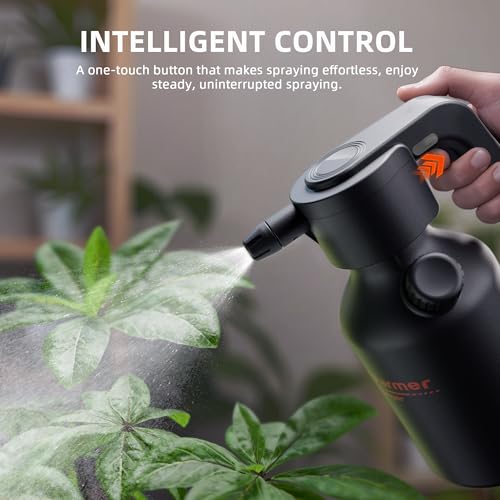 Spider Farmer Electric Spray Bottle 2L/0.5 Gallon, Portable Automatic Sprayer with Adjustable Nozzle and Measuring Cup, Type-C Rechargeable Plant Mister for Indoor & Outdoor Gardening and Cleaning - Image 3
