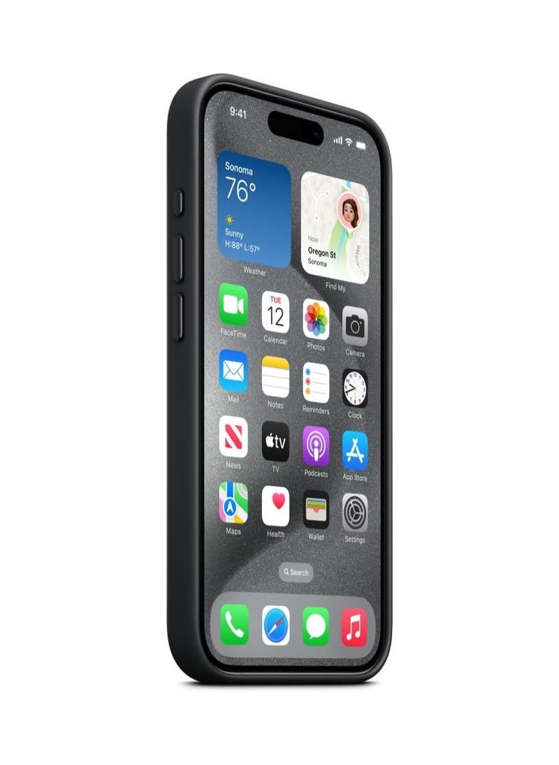 Techie - Apple iPhone 15 Pro Max FineWoven Case with MagSafe - Black - Image 1