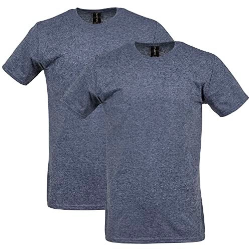 Gildan Adult Softstyle Cotton T-Shirt, Style G64000, Multipack, Dark Heather (2-Pack), X-Large - Image 1