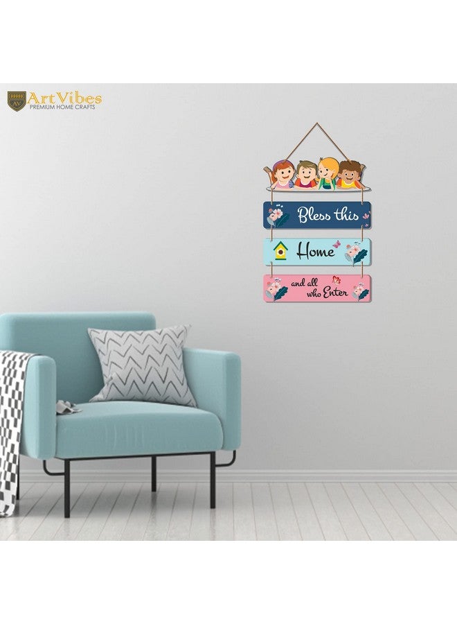 Artvibes Home Quote Decorative Wall Art Wooden Wall Hanger for Living Room | Bedroom | Gift | Wall Hanging For Home Decoration | Art Piece For Room Decor |Canvas Painting (WH_6902N), Set of 4 - Image 4