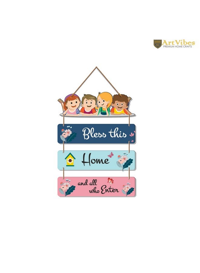 Artvibes Home Quote Decorative Wall Art Wooden Wall Hanger for Living Room | Bedroom | Gift | Wall Hanging For Home Decoration | Art Piece For Room Decor |Canvas Painting (WH_6902N), Set of 4 - Image 5
