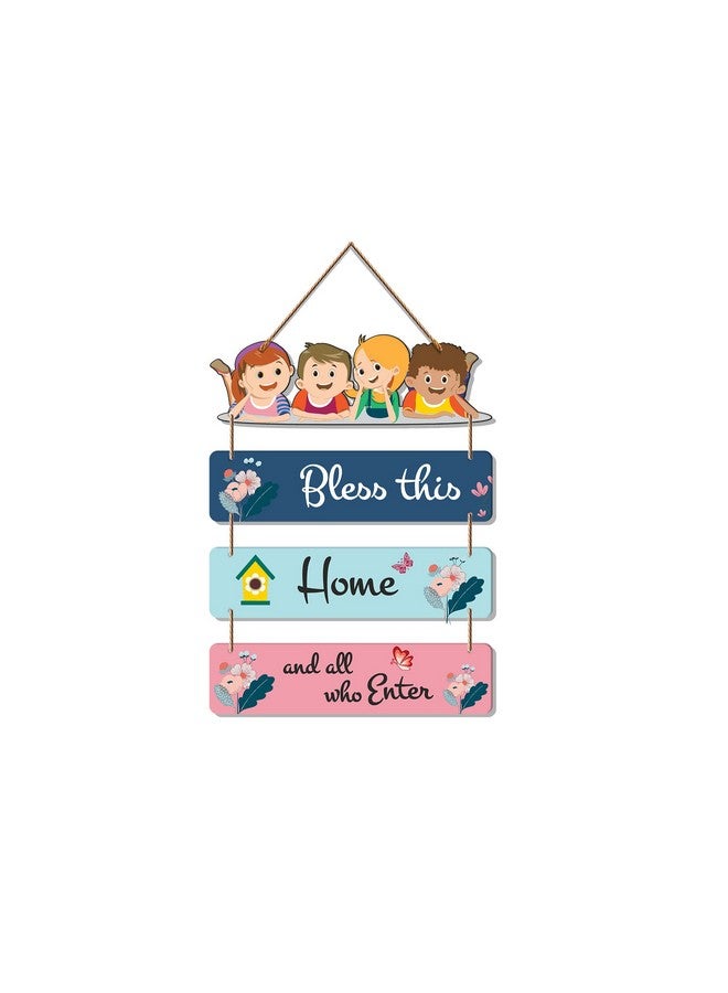 Artvibes Home Quote Decorative Wall Art Wooden Wall Hanger for Living Room | Bedroom | Gift | Wall Hanging For Home Decoration | Art Piece For Room Decor |Canvas Painting (WH_6902N), Set of 4 - Image 1