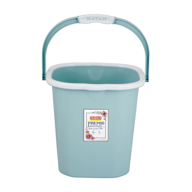 RATAN PLASTICWARE Premia Bucket 18L X 1 MintLight Weight and Easy to CarryPerfect for Use in Bathrooms Kitchen Wet Utility Areas - Image 1
