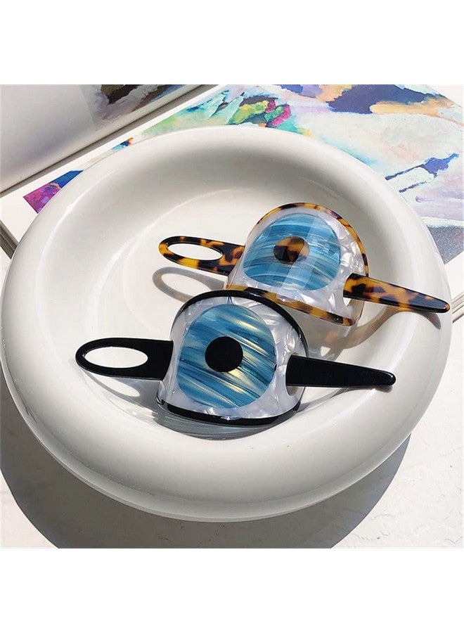 QTMY 2 Pack Acetate Evil Eye Hair Slide Hairpin Hair Stick Clips Creative Hair Barrette Hair Pin Hair Accessories For Women Girls - Image 4
