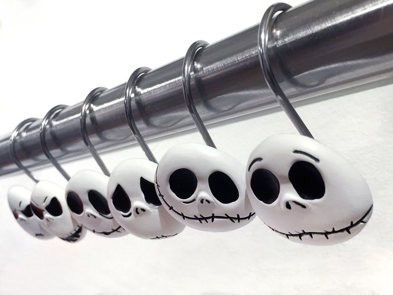 Jay Franco Disney Nightmare Before Christmas Jack Skellington 12-Piece Shower Curtain Hooks - Image 2