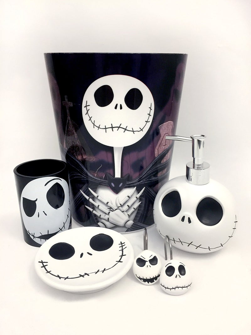 Jay Franco Disney Nightmare Before Christmas Jack Skellington 12-Piece Shower Curtain Hooks - Image 4