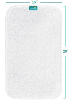 Biloban Biloban Changing Pad Liner 5 Count, Waterproof Larger Changing Pad Cover 28" X 15", Cotton Terry, Absorbent & Skin-Friendly Changing Pad Liners (Solid Improved Thickness)  - Image 3