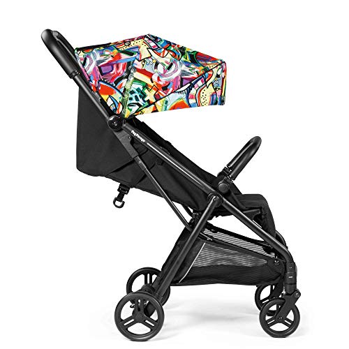 Peg Perego Selfie – Self-Folding, Light Weight, Compact Stroller – Compatible with All Primo Viaggio 4-35 Infant Car Seats - Made in Italy - Street Art (Black & Color) - Image 4