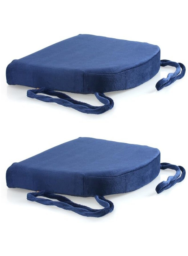 Augld 14x14 Metal Chair Cushion Set of 2 Memory Foam School Chair Cushion Small U Shape Seat Cushion Navy - Image 1