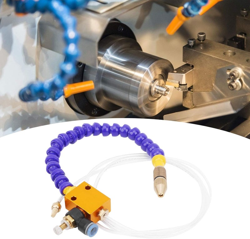 2Pcs Mist Coolant Lubrication Spray System, CNC Lathe Coolant Sprayer, Brass and Plastic Mist Coolant System for Milling Drill with 8mm Air Pipe, Efficient Cooling and Chip Removal - Image 4
