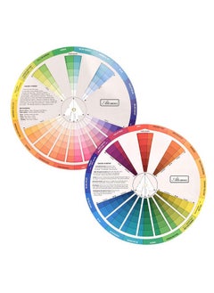 Creative Color Wheel Paint Mixing Learning Guide Art Class Teaching Tool For Makeup Blending Board Chart Color Mixed Guide Mix Colours (9.25Inch)