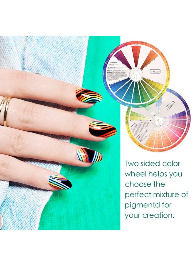 JimKing - Creative Color Wheel Paint Mixing Learning Guide Art Class Teaching Tool For Makeup Blending Board Chart Color Mixed Guide Mix Colours (9.25Inch) - Image 1