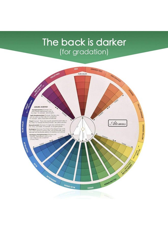 JimKing - Creative Color Wheel Paint Mixing Learning Guide Art Class Teaching Tool For Makeup Blending Board Chart Color Mixed Guide Mix Colours (9.25Inch) - Image 1