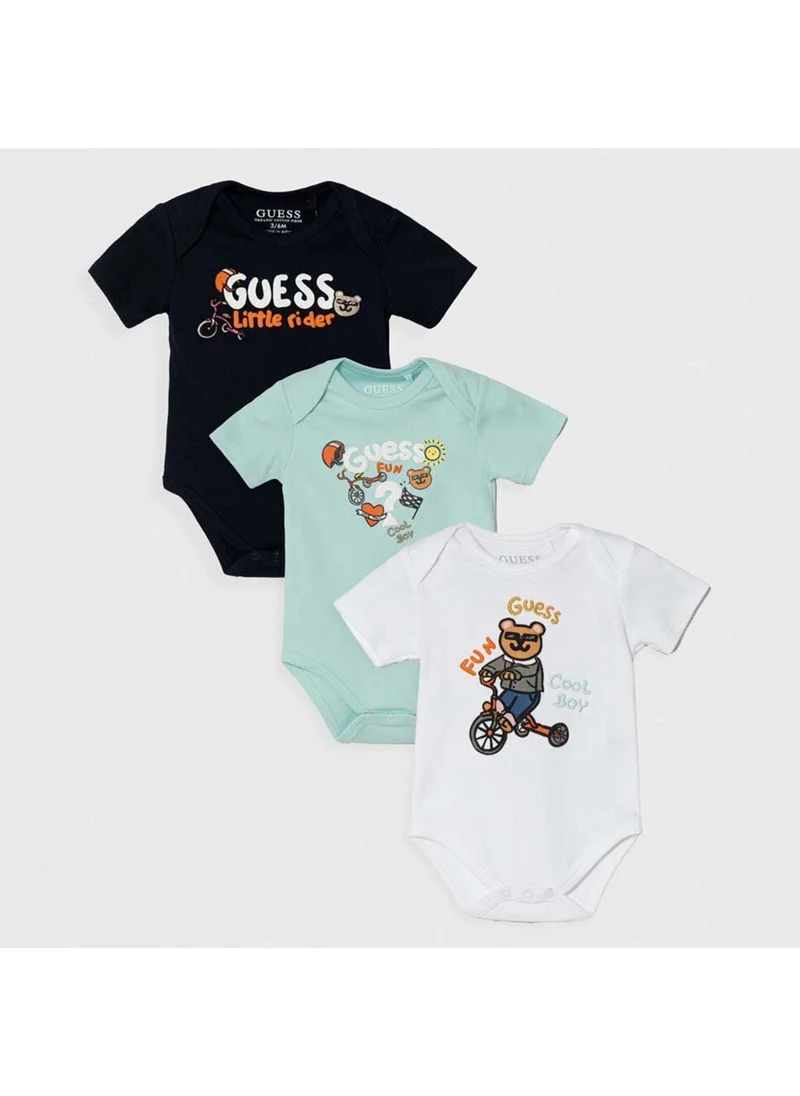 جس Kids 3 Pack Printed Bodysuit Set