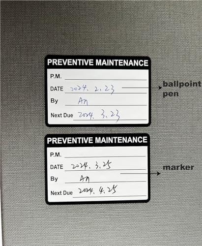M MeshaKippa Maintenance Stickers,2x3 inch 200pcs Black Preventative Maintenance Waterproof Stickers for Equipment, Easy to Remove - Image 3