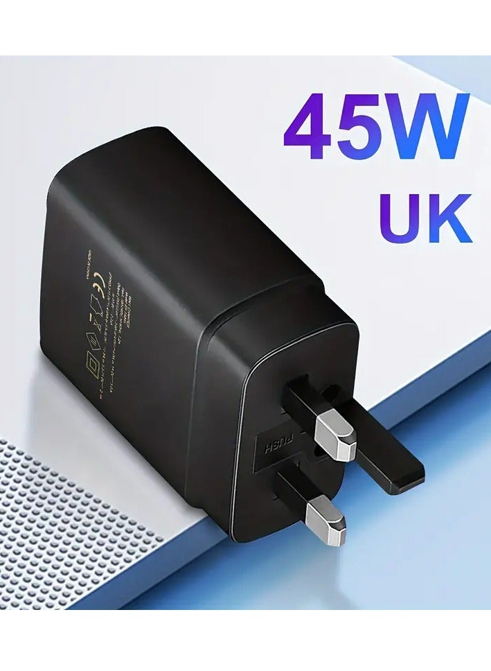 MUNTAQI شاحن فائق السرعة 45 واط - محول سفر USB Type-C لأجهزة سامسونج وجوجل - Image 3