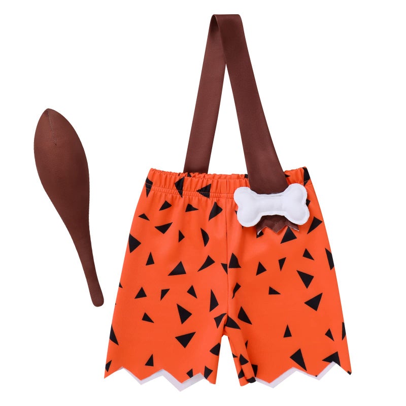 OBEEII OBEEII Bambam Costume Baby BoyKids Fred Costume for Baby Girls Boys Historical Stone Age Cave Man Outfits for Caveman Cavegirl Party Photo Shoot boy 1824 Months 